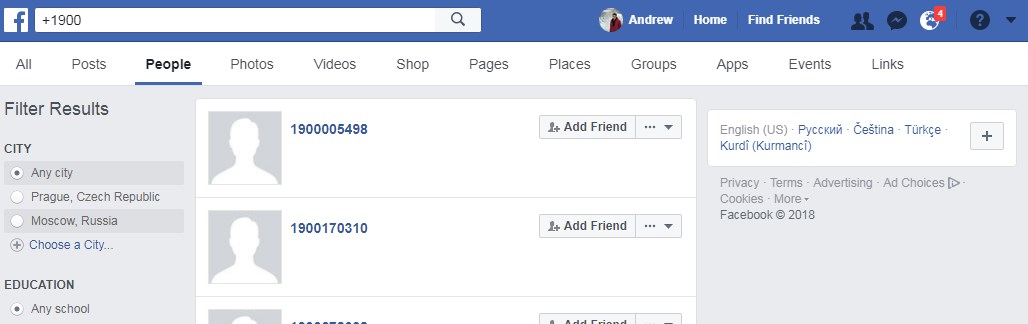 Using Phone Numbers to Find Facebook Accounts
