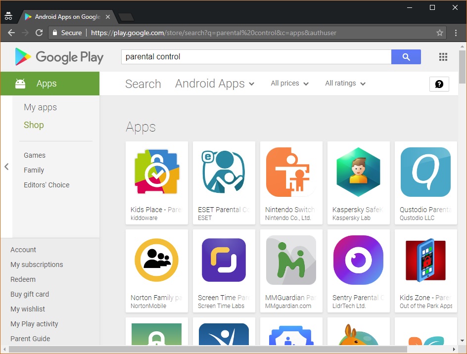 Google Play - The best parental control apps for Samsung smartphones